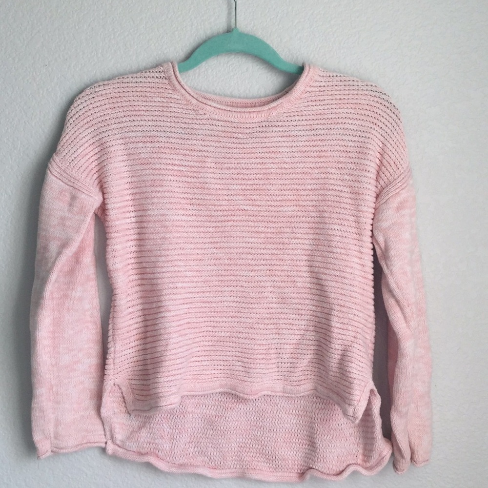 Pale pink knitted sweater
